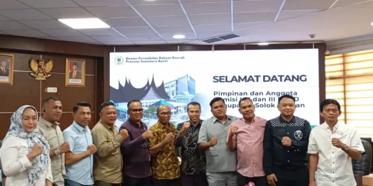 Pimpinan dan Anggota Komisi DPRD Solok Selatan Kunjungi DPRD Sumbar