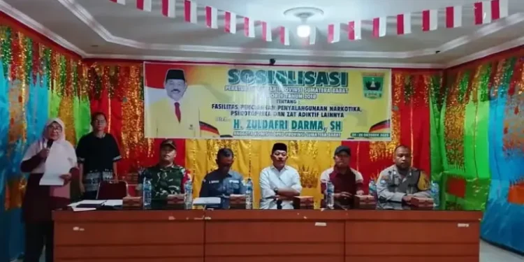 Anggota DPRD Sumbar Zuldafri Darma Sosialisasi Perda Narkoba