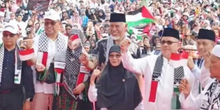 Hadir dalam Aksi Bela Palestina, Muhidi Ajak Masyarakat Beri Dukungan Moral dan Material